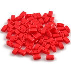 Red Double Hole Bead 100