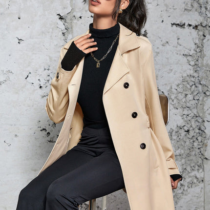 Women's Mid-length Trench Coat British Style Coat Dropshipman