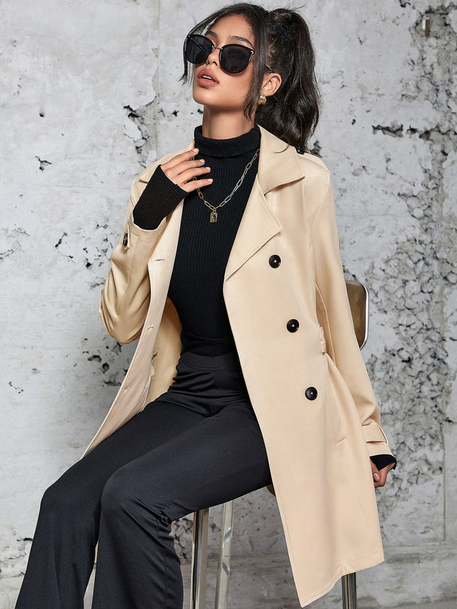 Women's Mid-length Trench Coat British Style Coat Dropshipman