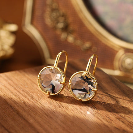 Exquisite Hollow Mesh Crystal Female Earrings Dropshipman
