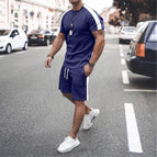 Navy blue white strips