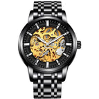 Steel belt full black silver needle