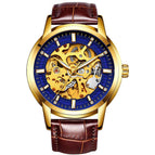Belt golden side blue