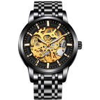 Steel belt full black gold needle