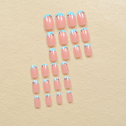 European And American Wear Armor Light Blue Nail