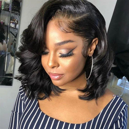 Women's Solid Color Transparent Lace Forehead Wig Dropshipman