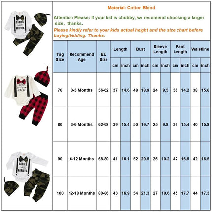 Cute 3PCS Set Newborn Baby Boy Clothes - Viva Vista Store