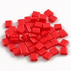 Red Double Hole Bead 50