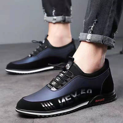Letter Print Sneakers Men No Tie Outdoor Running Sports Shoes Dropshipman
