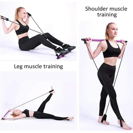 Portable Fitness Yoga Pilates Resistance Bar Upishoppy