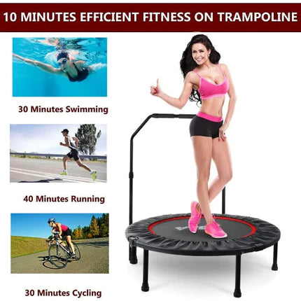 40-Inch Indoor Fitness Trampoline with Safety Pad Upishoppy