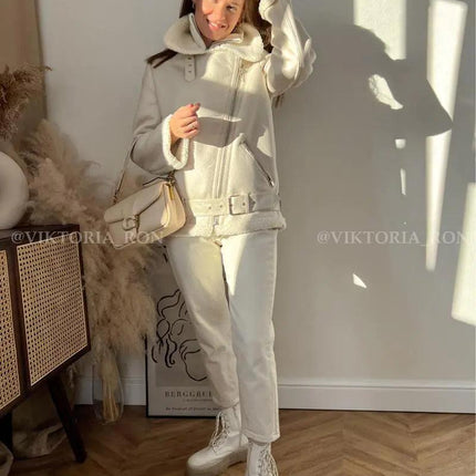 High Quality Woman's Faux Leather Fur Coat - Viva Vista Store
