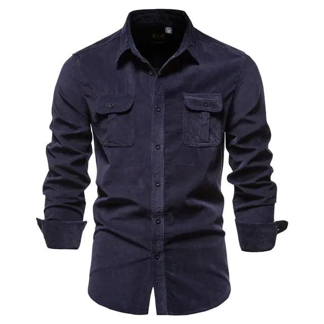 Men's Business Casual Corduroy Shirt - Viva Vista Store