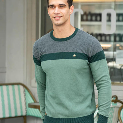 Spliced Cotton Men's Sweater - Viva Vista Store