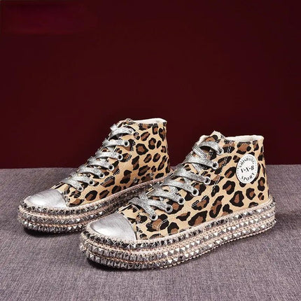 Women Leopard Canvas Shoes - Viva Vista Store