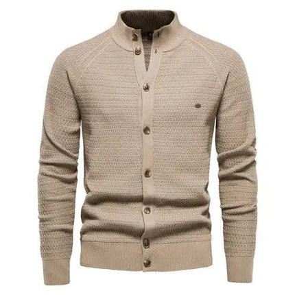 Button Mock Neck Men's Cardigan - Viva Vista Store