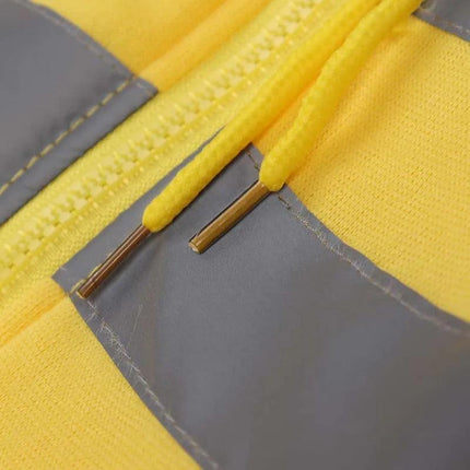 Safety Reflective Sweatshirt Men Winter Zipper Sweatshirts Hoodie Men Hoody Sweatshirts Male Black Hoodies For Men Workwear Safety Clothing - Viva Vista Store