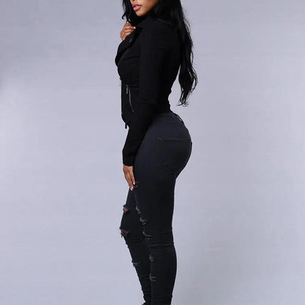 Hot sale ripped jeans for women sexy skinny denim jeans fashion street casual pencil pants female spring and summer clothing - Viva Vista Store