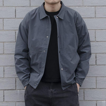 Jacket Thickened  Spring Autumn Windbreaker Button Fashion Trend Men's Jacket Casual Cargo Jackets Lapel Men Bomber Jacket - Viva Vista Store