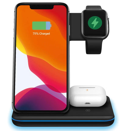 Wireless Charger Stand 15W Qi Fast Charging Dock Station for Apple Watch iWatch 7 AirPods Pro 2 For iPhone 13 12 XS XR X 8 Z5A - Viva Vista Store