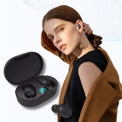 New E6s Smart Digital Display Bluetooth Headset Wireless Sports Mini Headset Stereo in-Ear - Viva Vista Store