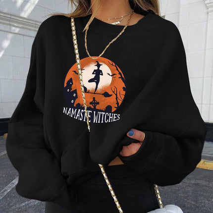 Solid Color Women Halloween Pullover - Viva Vista Store