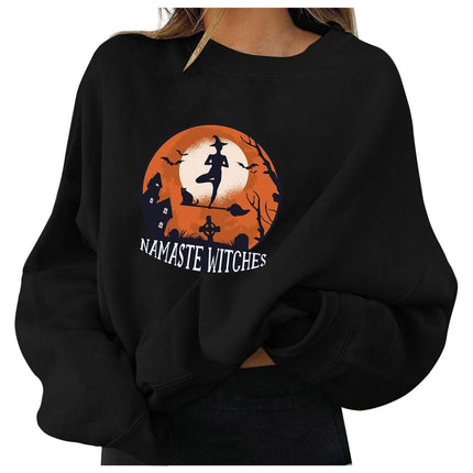Solid Color Women Halloween Pullover - Viva Vista Store