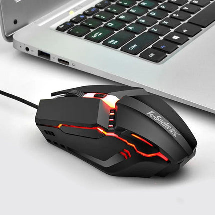 M11 Gaming Electronic Sports RGB Streamer Horse Running Luminous USB Wired PC Computer 1600DPI Laptop Mouse Both hands - Viva Vista Store