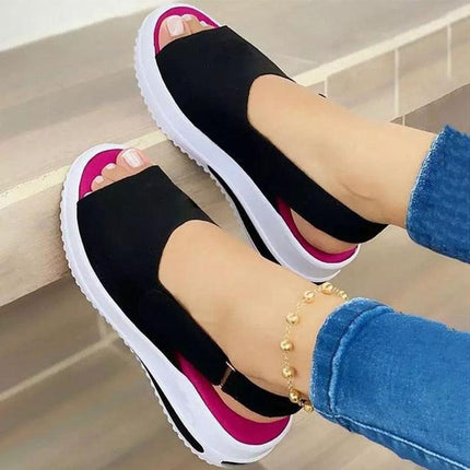 Women Sandals 2022 Heels Sandals Peep Top Summer Shoes Women Platform Sandals Soft Wedges Shoes Sandalias Mujer Casual Footwear - Viva Vista Store