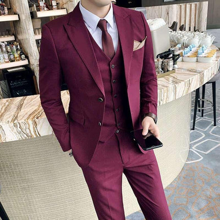 Anzug Anzug Männer Frühling und Herbst High-end-Custom Business Anzug Jacke Drei-stück Anzug/Bräutigam bankett Qualität Anzug Anzug