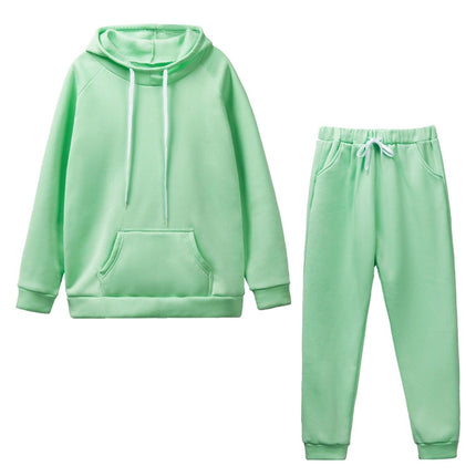 Autumn Women's Fleece Tracksuit 2 Pieces Set Pullover Hoodies+Pants Sport Suit Female Winter Warm Sweatshirt Suit for Woman - Viva Vista Store