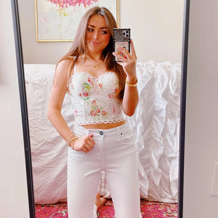 Floral Print Corset Top - Viva Vista Store