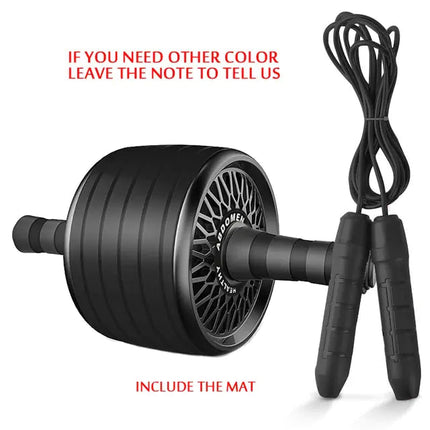 2-in-1 Ab Roller and Jump Rope Set with Mat - Noiseless Abdominal Wheel for Arm, Waist, Leg Exercises and Gym Fitness Upishoppy