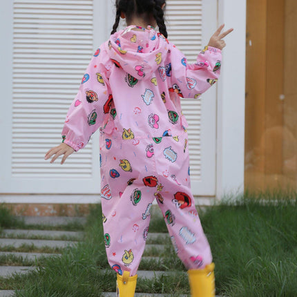 Bread Superman Black Chaosa Street Connected Raincoat Children's Raincoat Baby Student Children's Waterpsen Pants - Viva Vista Store