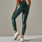 6018 Pantalon Cuir Vert