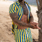 Yellow And Blue Stripe Set