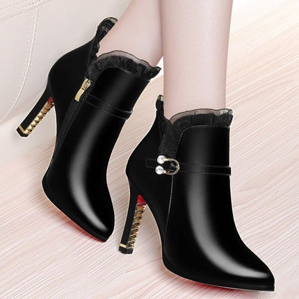 Women's Fashion All-matching High Heel Boots Upishoppy