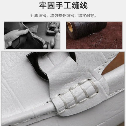 Leather shoes 2021 autumn men's casual shoes Korean business peas shoes men's trend fashion leather men's shoes - Viva Vista Store