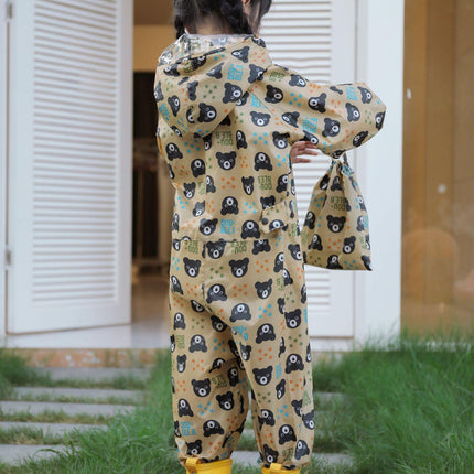 Bread Superman Black Chaosa Street Connected Raincoat Children's Raincoat Baby Student Children's Waterpsen Pants - Viva Vista Store