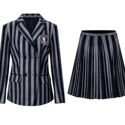 TV series Addams family Wednesday heroine suit school uniform - Viva Vista Store