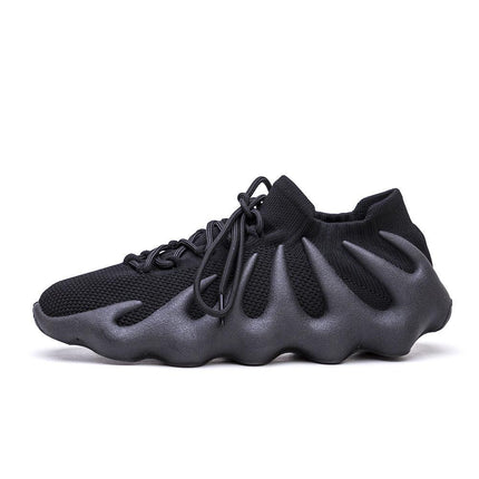 Men's and women's same style spring and autumn fashion Korean version flying woven breathable sports leisure outdoor hiking with flat bottom running tide shoes - Viva Vista Store