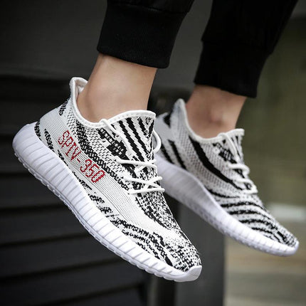 Korean version of the trend casual coconut shoes student running sports flying weaving shoes one generation - Viva Vista Store