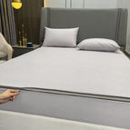 Light Gray Single Fitted Sheet / 120x200and10cm