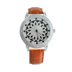 Light brown belt silver shell