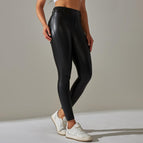 6617 Pantalon En Cuir Noir