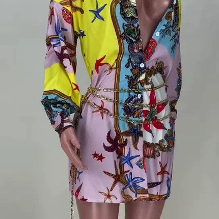 Amazon AliExpress International Station European and American fashion casual women's starfish waist casual shirt - Viva Vista Store