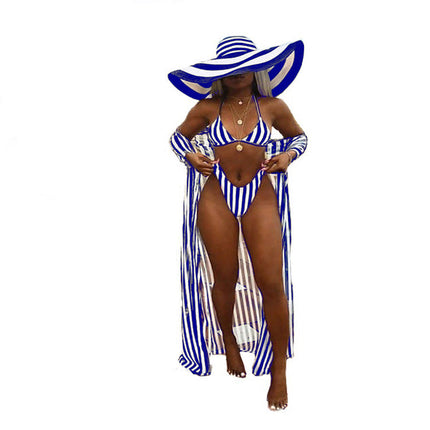 Summer split swimsuit beach suit three-piece set bikini Upishoppy