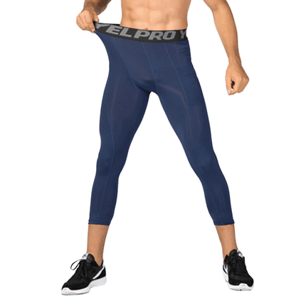 Men's Compression Tights 3/4 Running Elasticity Compression Leggings Pants - Viva Vista Store