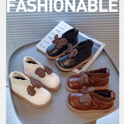 Girls Two Cotton Boots  Wind Plus Cashmere Baby Shoes - Viva Vista Store