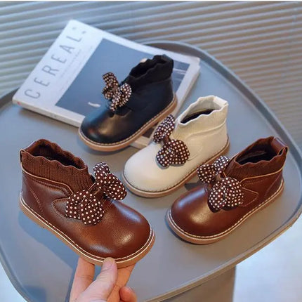 Girls Two Cotton Boots  Wind Plus Cashmere Baby Shoes - Viva Vista Store